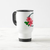 Hauptstadt Buchstabe C florale Monogramm Reisebecher (Vorderseite Links)