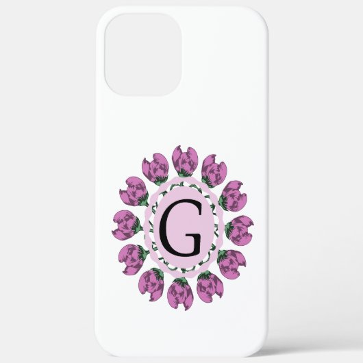 Hauptstadt Buchstabe G florale Monogramm Case-Mate iPhone Hülle (Rückseite)