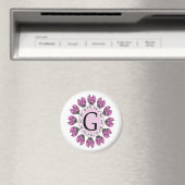 Hauptstadt Buchstabe G florale Monogramm Magnet (In Situ (Geschirrspüler))