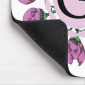 Hauptstadt Buchstabe G florale Monogramm Mousepad (Ecke)