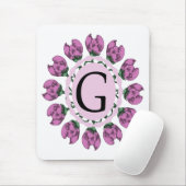 Hauptstadt Buchstabe G florale Monogramm Mousepad (Mit Mouse)