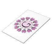 Hauptstadt Buchstabe G florale Monogramm Notizblock (angewinkelt)