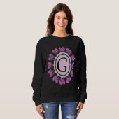 Hauptstadt Buchstabe G florale Monogramm Sweatshirt (Vorne ganz)