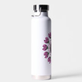 Hauptstadt Buchstabe G florale Monogramm Trinkflasche (Rechts)