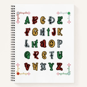 Hauptstadt Buchstaben A bis Z Halloween ABC Alphab Notizblock
