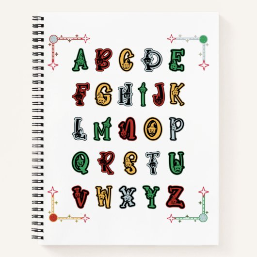 Hauptstadt Buchstaben A bis Z Halloween ABC Alphab Notizblock (Vorderseite)