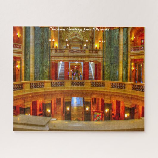 Hauptstadt Chambers Wisconsin.Weihnachtsgrüße Puzzle (Horizontal)