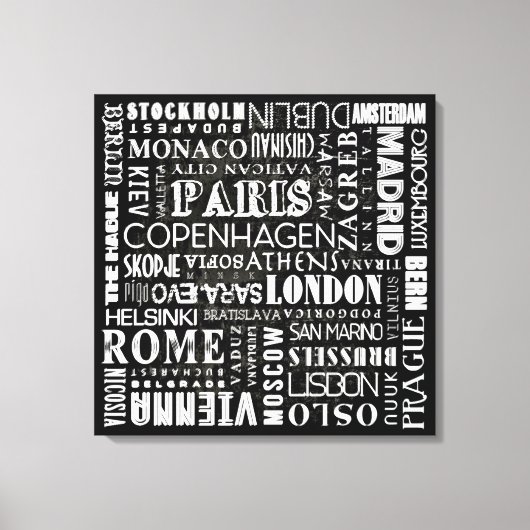 Hauptstadt Cities of Europe Canvas Print Wall Art Leinwanddruck (Vorderseite)