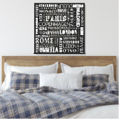 Hauptstadt Cities of Europe Canvas Print Wall Art Leinwanddruck (Insitu (Schlafzimmer))