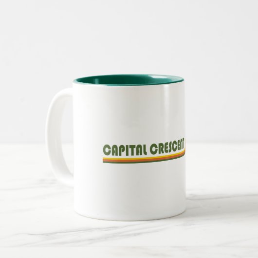 Hauptstadt Crescent Zweifarbige Tasse (Vorderseite Links)