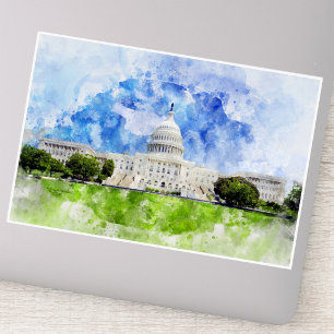 Hauptstadt der Staaten in Washington DC Aufkleber