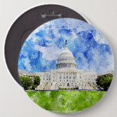 Hauptstadt der Staaten in Washington DC Button (Vorne & Hinten)
