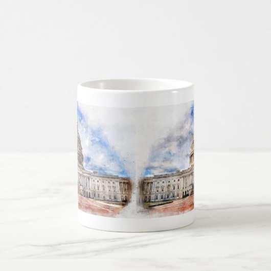 Hauptstadt der Vereinigten Staaten nah in Washingt Kaffeetasse (Mittel)