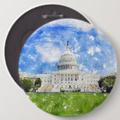 Hauptstadt der Vereinten Staaten in Washington D.C Button (Vorne & Hinten)