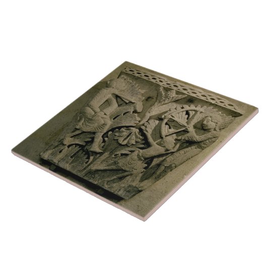 Hauptstadt, die einen Mann schießt einen Pfeil in Fliese (Seite)