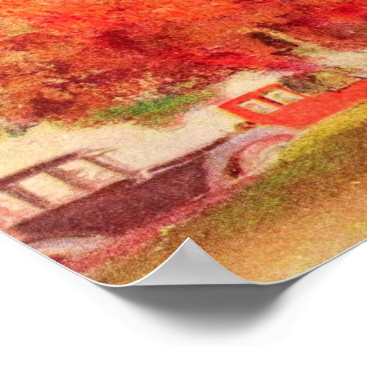 Hauptstadt Dome im Herbst, von Albert Hencke Poster (Ecke)