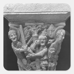 Hauptstadt einer Spalte Quadratischer Aufkleber