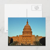 Hauptstadt Gebäude bei Sonnenuntergang Postkarte (Vorne/Hinten)