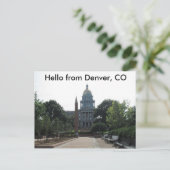Hauptstadt Gebäude Denver Postkarte (Stehend Vorderseite)