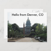 Hauptstadt Gebäude Denver Postkarte (Vorne/Hinten)