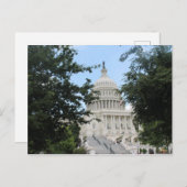 Hauptstadt Gebäude Gerahmte Bäume Postkarte (Vorne/Hinten)