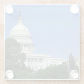 Hauptstadt Gebäude in Washington DC Glasuntersetzer (Rückseite)
