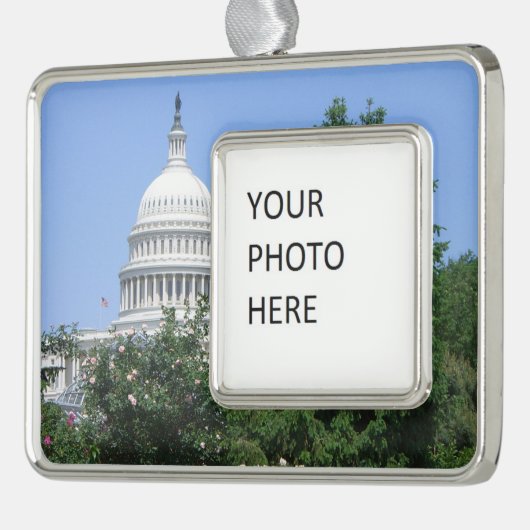 Hauptstadt Gebäude von Bartholdi Park Rahmen-Ornament Silber (Links)