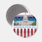 Hauptstadt Gebäude - Washington DC Magnet (Vorderseite/Rückseite)