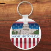 Hauptstadt Gebäude - Washington DC Schlüsselanhänger (Vorderseite)