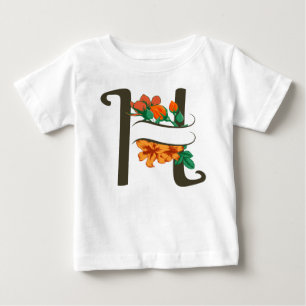 Hauptstadt H florale Monogramm Baby T-shirt