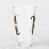 Hauptstadt H florale Monogramm Glas (Links)