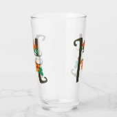 Hauptstadt H florale Monogramm Glas (Rechts)