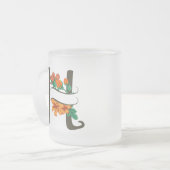 Hauptstadt H florale Monogramm Mattglastasse (Vorderseite Links)