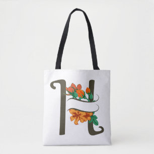 Hauptstadt H florale Monogramm Tasche
