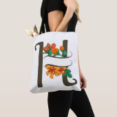 Hauptstadt H florale Monogramm Tasche (Von Nahem)