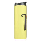 Hauptstadt H florale Monogramm Thermosbecher (Nach links gedreht)