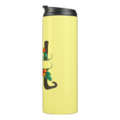 Hauptstadt H florale Monogramm Thermosbecher (Nach rechts gedreht)