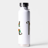 Hauptstadt H florale Monogramm Trinkflasche (Links)