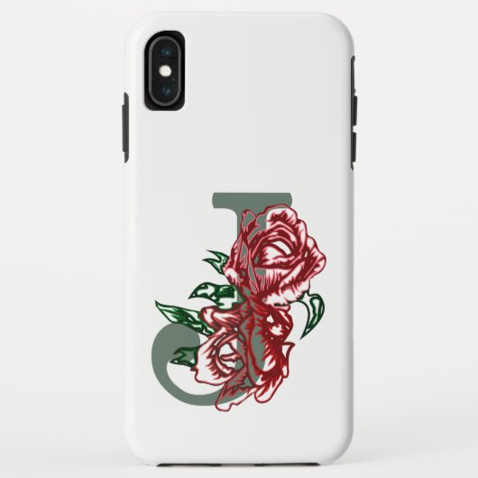 Hauptstadt J floral monogramm Case-Mate iPhone Hülle (Rückseite)
