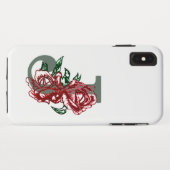 Hauptstadt J floral monogramm Case-Mate iPhone Hülle (Rückseite (Horizontal))