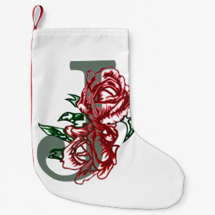 Hauptstadt J floral monogramm Kleiner Weihnachtsstrumpf