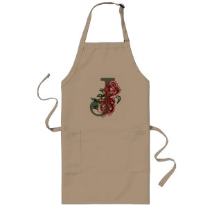 Hauptstadt J floral monogramm Lange Schürze