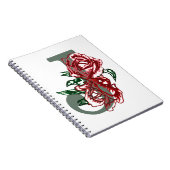 Hauptstadt J floral monogramm Notizblock (Rechte Seite)