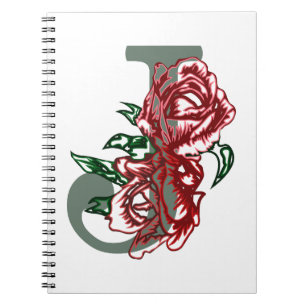 Hauptstadt J floral monogramm Notizblock