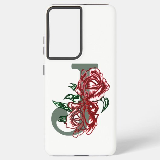 Hauptstadt J floral monogramm Samsung Galaxy Hülle (Rückseite)