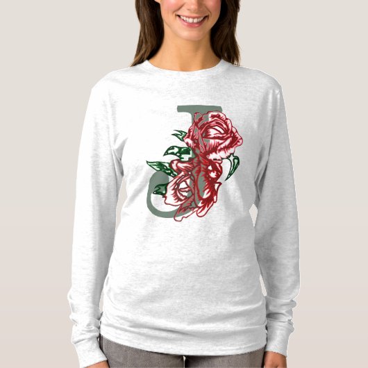 Hauptstadt J floral monogramm T-Shirt (Vorderseite)