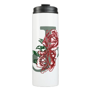 Hauptstadt J floral monogramm Thermosbecher