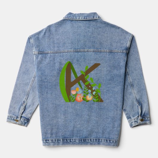 Hauptstadt K florale Monogramm Jeansjacke (Rückseite)