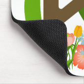 Hauptstadt K florale Monogramm Mousepad (Ecke)