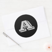 Hauptstadt Letter A Large Round Stickers von Janz (Umschlag)